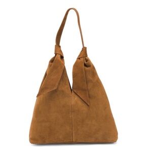 NWT Viral on TikTok DIVINA FIRENZE Cuoio Italian Suede Slouchy Knot Hobo Bag